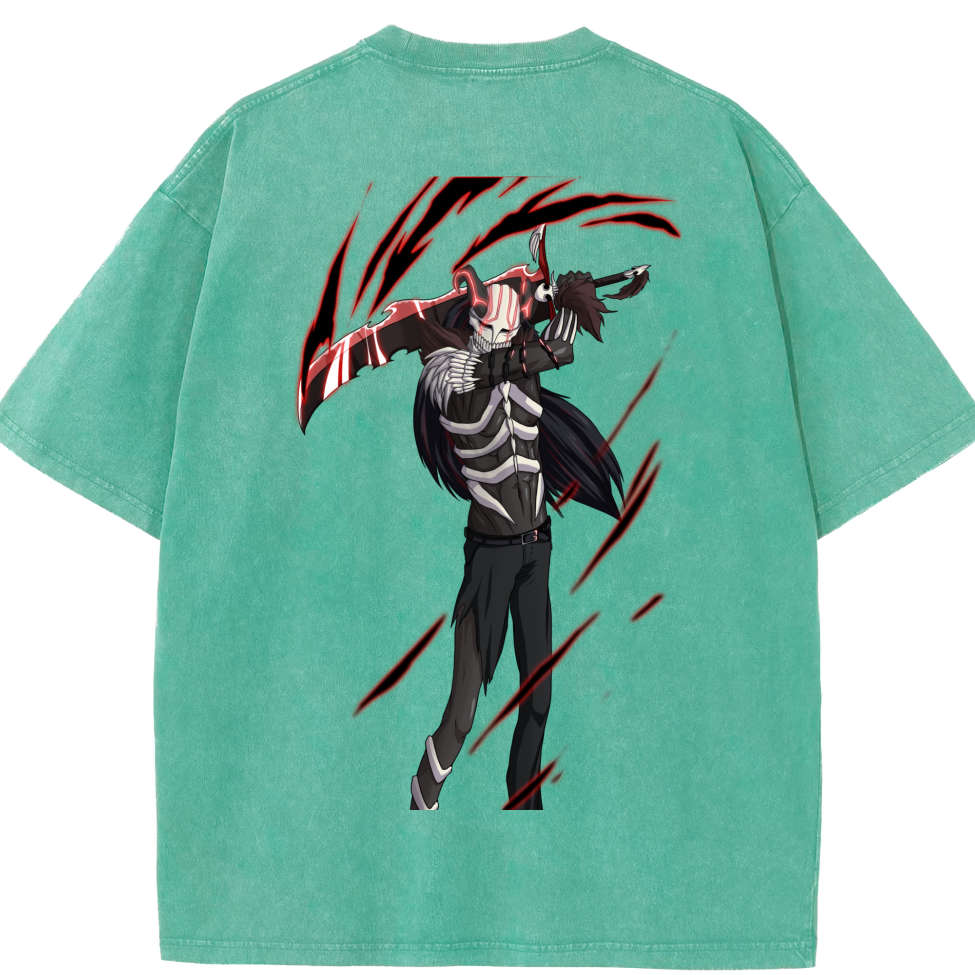 （画像用） ブリーチ 黒崎一護（くろさき いちご）BLEACH Kurosaki Ichigo 綿100% ヴィンテージ風 半袖Tシャツ（背面プリント）